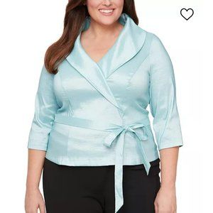 Alex Evenings Plus Size Portrait Collar Blouse